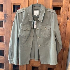 Torrid Peplum utility jacket plus sz 2